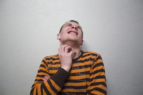 Young man expressing emotions — Stock Photo, Image