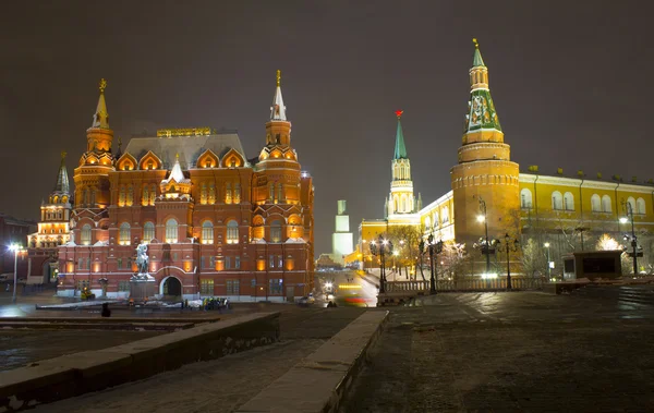 Piazza Rossa, Notte, Mosca, Russia — Foto Stock