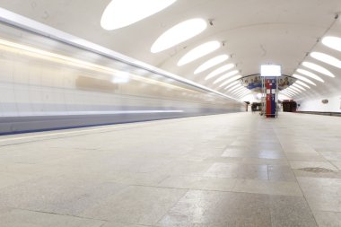 Moskova metrosunda tren.