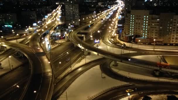 View of Moscow from the roof of a multistory building — Stock Video