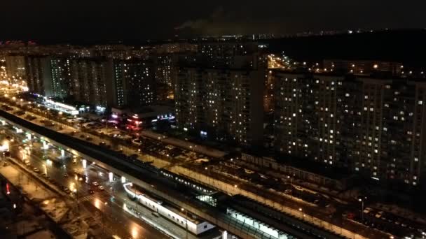 Vista de Moscou do telhado de um edifício de vários andares — Vídeo de Stock