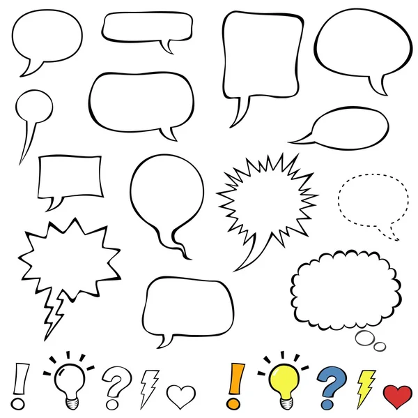 Comics style speech bubbles — Stock Vector