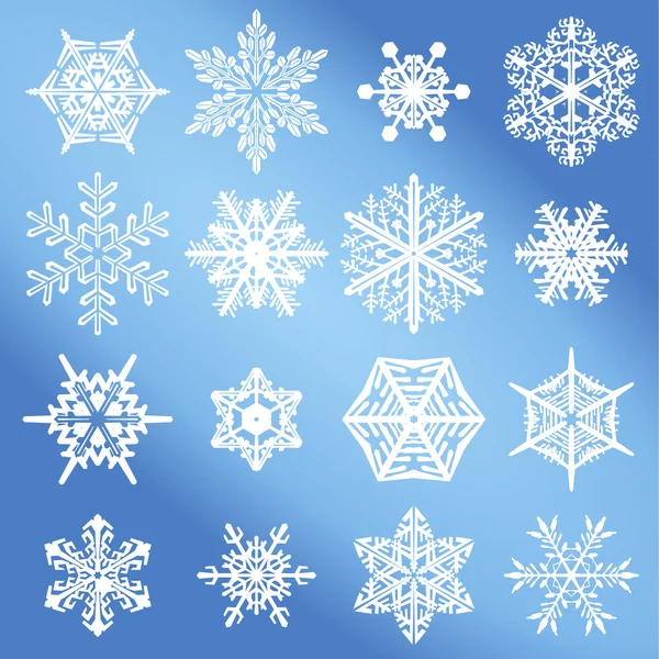 Vector Snowflake Set — Stock Vector