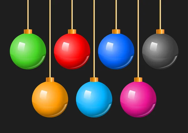 Färgglada Christmas bollar småsak Set Vektorgrafik