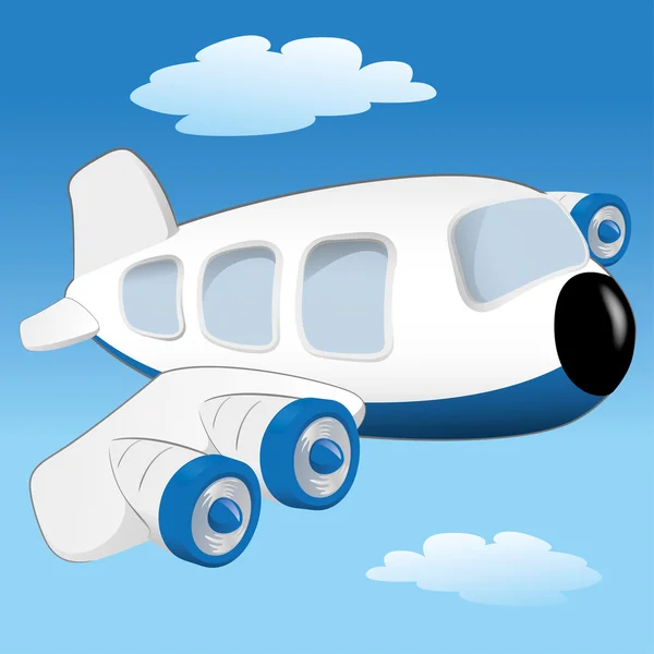 Illustration is a vehicle transport aircraft or aircraft flying. Ideal for educational material and institutional — Stock Vector