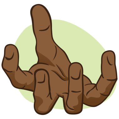 Karakter el ile maruz palm, istek ya da bağış, Afrika asıllı. Ideal bilgilendirme ve kurumsal