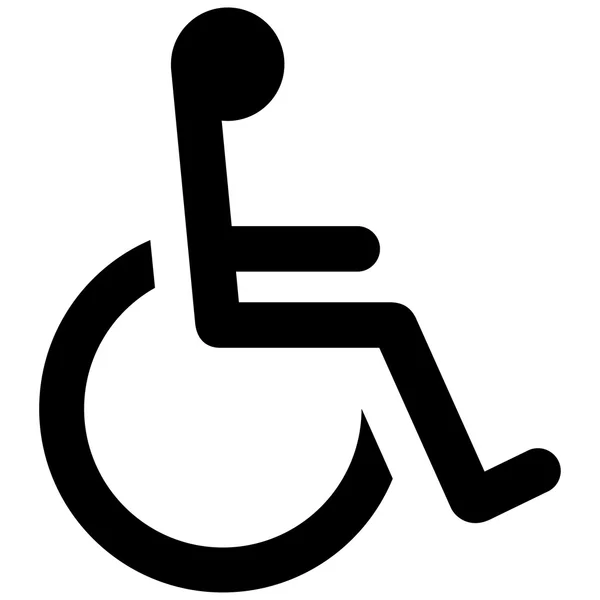 Icon pictogram wheelchair physical deficient. Ideal for catalogs, informational and institutional material — Stock Vector