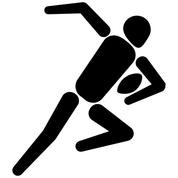 Esto es pictograma deportivo, deporte de rugby, juegos. Ideal para materiales deportivos e institucionales — Vector de stock