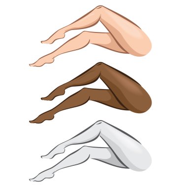 Kişisel güzellik, bacak ve uyluk siluet Illustration. Estetik ve kozmetik katalogları, bilgilendirme ve kurumsal malzeme için idealdir