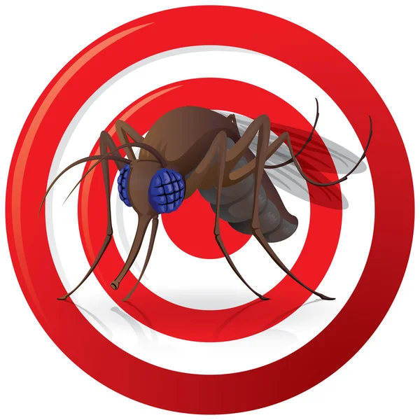 Signs, Mosquito Stilt with target. Target signal. Ideal for informational and institutional related sanitation and care — Stock Vector