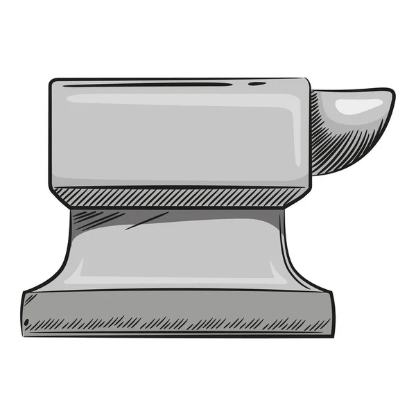 金属制铁锤 钢制锻造 五彩斑斓的插图 理想的机构材料目录 — 图库矢量图片