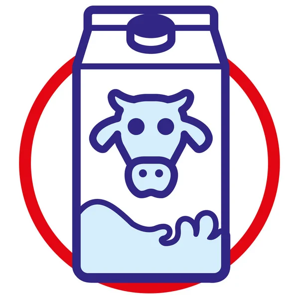 Substantie Pictogram Pictogrammen Met Lactose Symbool Ideaal Voor Informatief Educatief — Stockvector