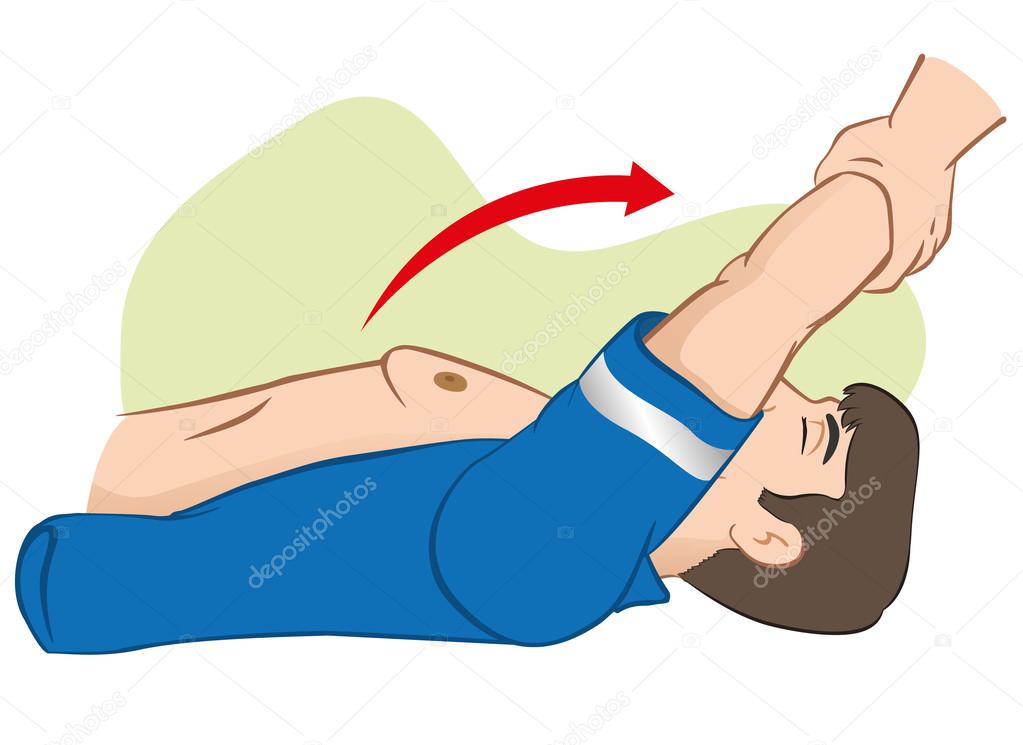 First Aid cardiopulmonary resuscitation (CPR), Sylvester carrying arms. For resuscitation. Ideal for training materials, catalogs and institutional
