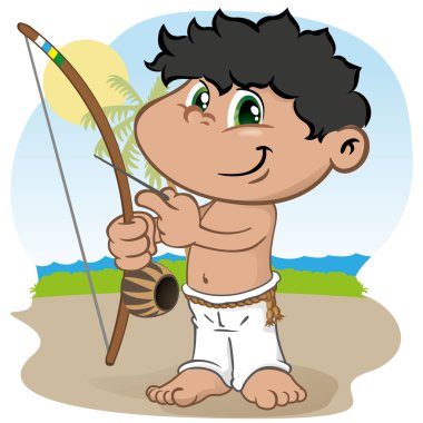 Oyun bir berimbau, Capoeira dövüş Brezilya kültür Illustration. Kurumsal ve kültürel malzeme için idealdir