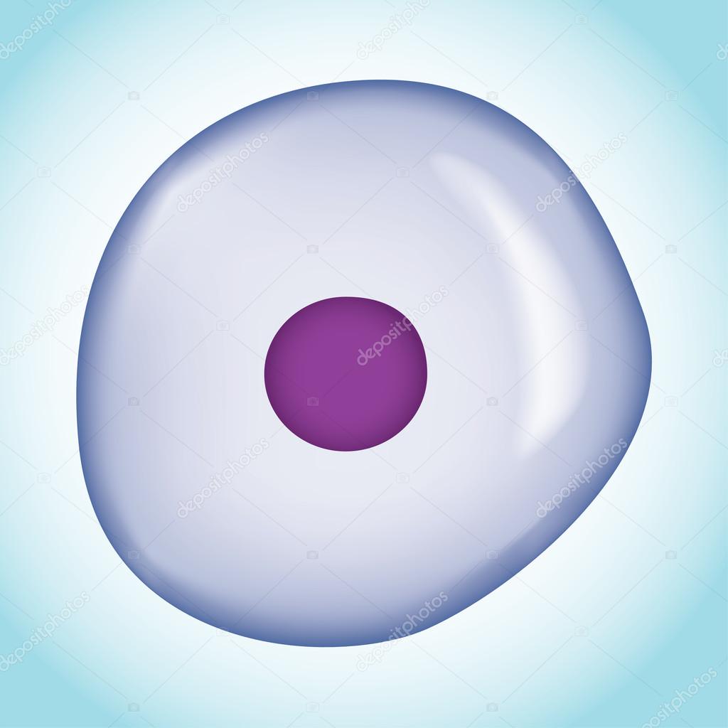 Icon representing an isolated microscopic cell. Ideal for promotional and institutional materials
