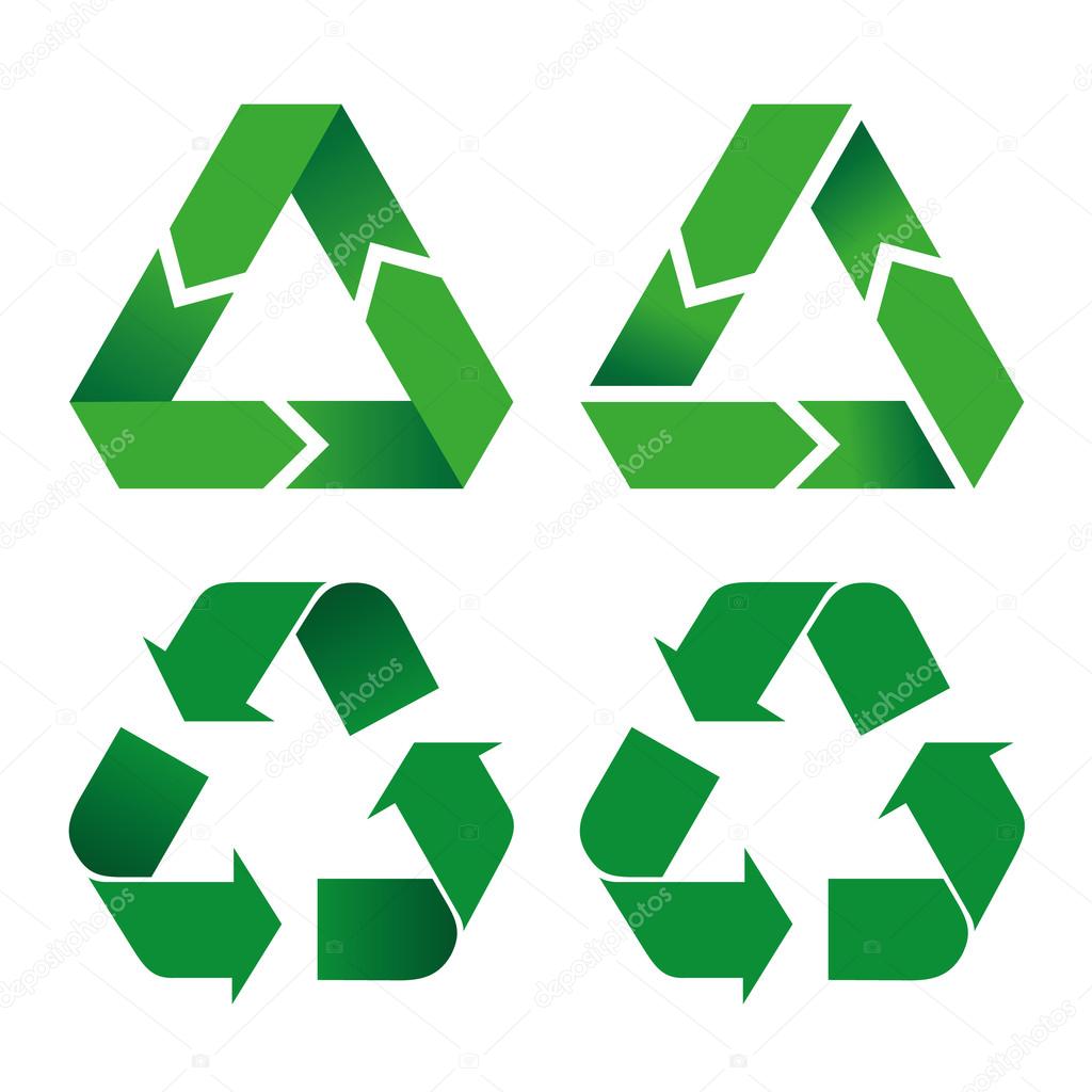 Illustration icon recycling symbol. Ideal for catalogs, informative and recycling guides.