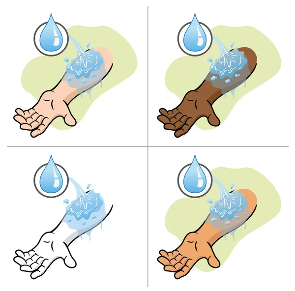 Ілюстрація Перша допомога людині промінь х руки, переломилася кістка. Ідеально підходить для каталогів, інформаційних та медичних гідів — стоковий вектор