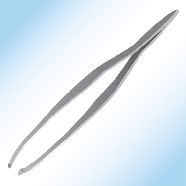 Illustration representing an object or utensil metal tweezers. Ideal for product catalog and institutional