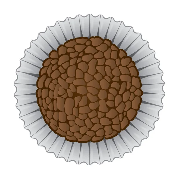 Ilustração da doce comida do Brigadeiro Brasileiro. Ideal para culinária informativa e institucional —  Vetores de Stock