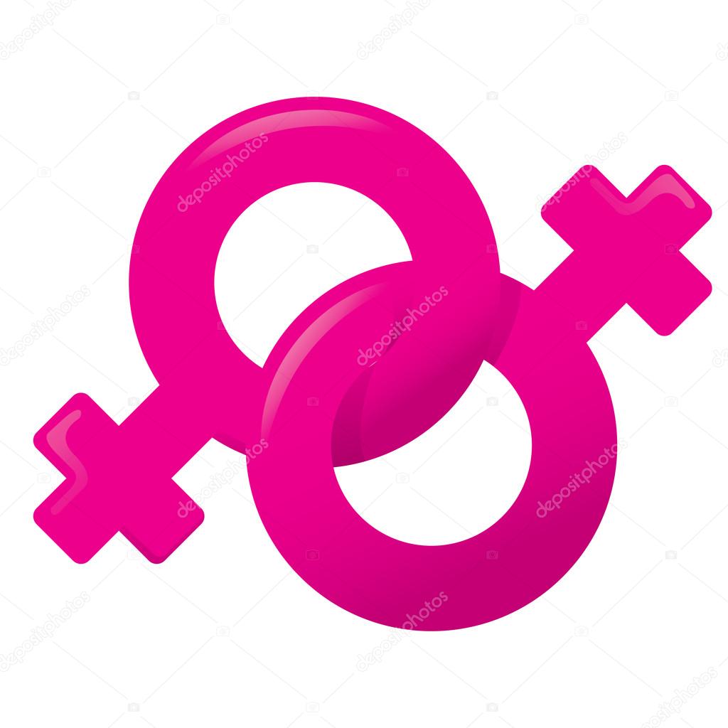 Illustration of an icon symbol sex, woman, female homosexual couple. Ideal for catalogs, informative and institutional material