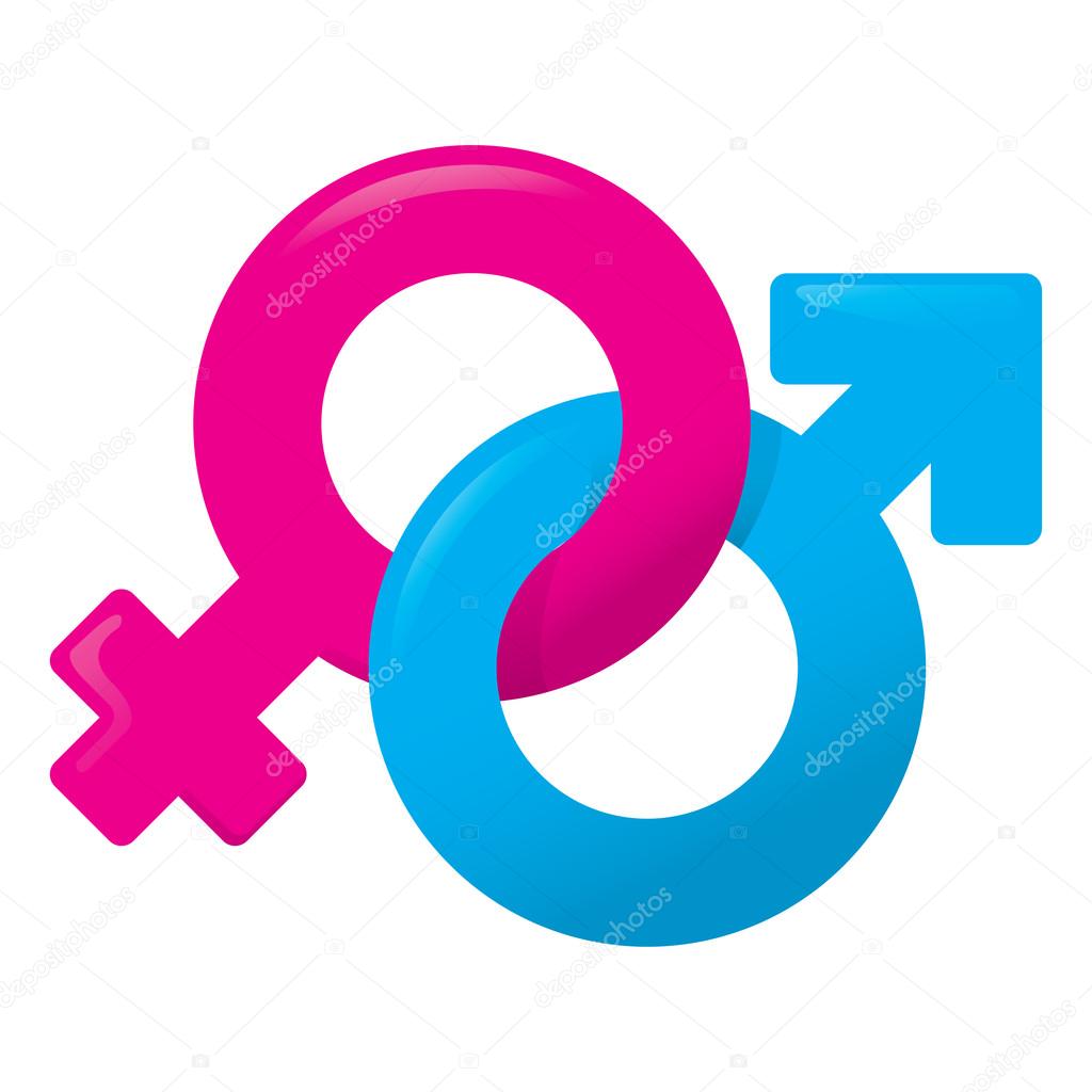 Illustration of a male and female symbol icon, heterosexual couple. Ideal for catalogs, informative and institutional material