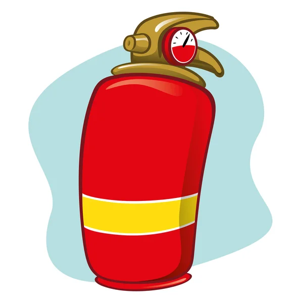 Illustration item is safety fire extinguisher. Ideal for catalogs, informative and institutional material — Stock Vector