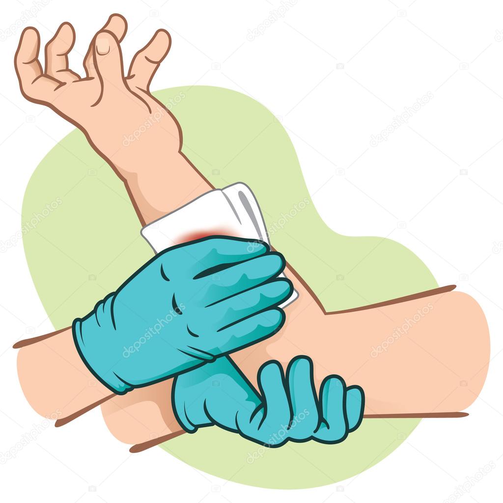 Bleeding Arm First Aid