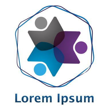 Simge geometrik sembol Birliği Derneği temsil eden. Görsel iletişim, kurumsal ve bilgilendirici malzeme için idealdir