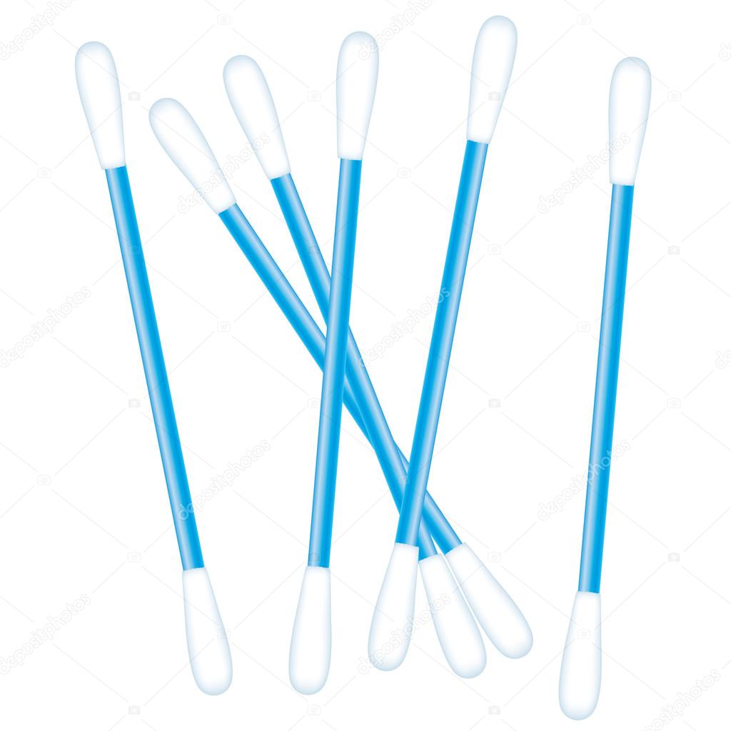 Hisopos de algodón español | Objeto ilustración utensilio flexible