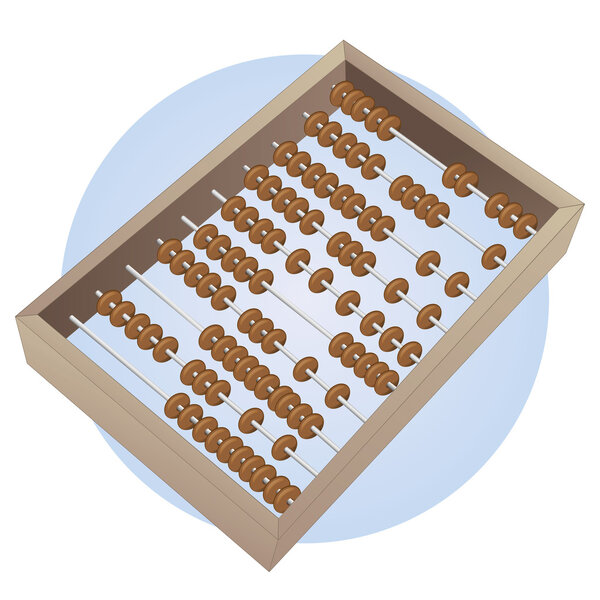 Illustration of an abacus for calculations. Ideal for catalogs, informative and institutional material