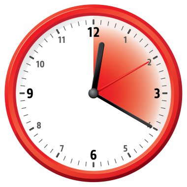 Bir saat yirmi dakika işaretleme Illustration. Reklamlar ve kurumsal kullanılabilir