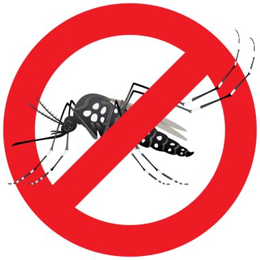 Doğa, Aedes aegypti sivrisinek yasak işareti ile Uzunbacak. Bilgi ve kurumsal ilgili sağlık ve bakım için idealdir
