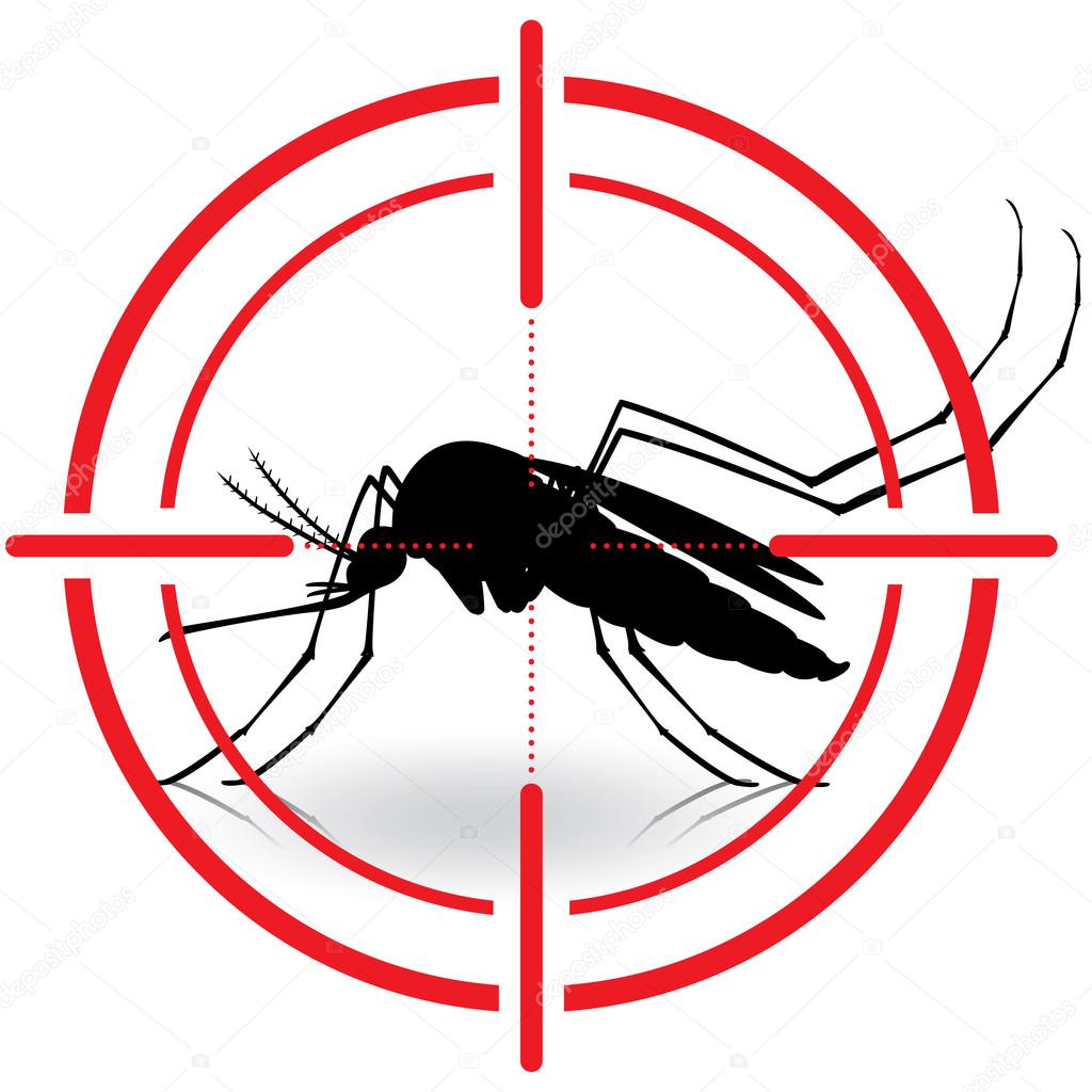 Nature, silhouette mosquitoes with stilt target. sights signal. Ideal for informational and institutional related sanitation and care