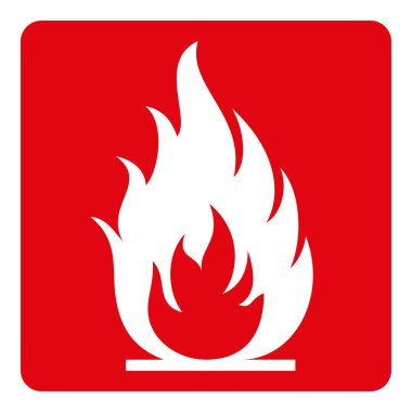 signpost, fire, fire, inflammable. Ideal for visual communication and institutional materials clipart