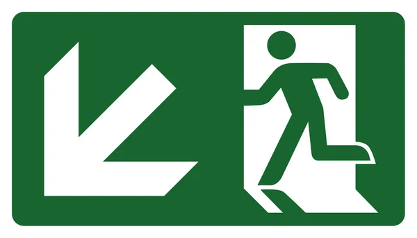 Signpost, leave, enter or pass through the door down the left. Ideal for visual communication and institutional materials — Stockvector