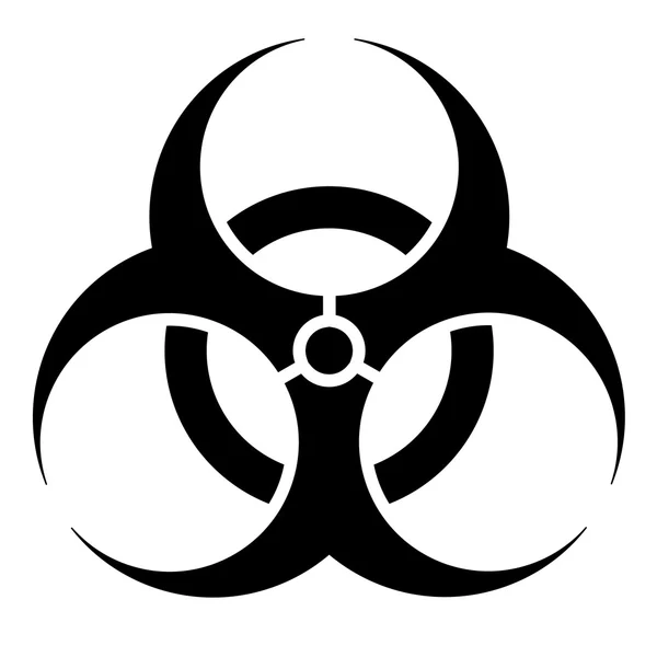 Signage, biohazard icon, hospital and chemical waste. Ideal for visual communication and institutional materials — 스톡 벡터