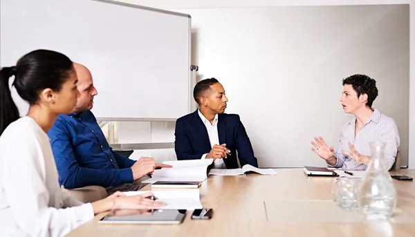 Business partners conducting a meeting — Stock Photo, Image