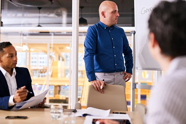 Mannen som ger en presentation — Stockfoto