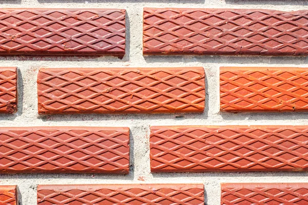 Schöne Textur der roten Ziegelmauer thailand — Stockfoto