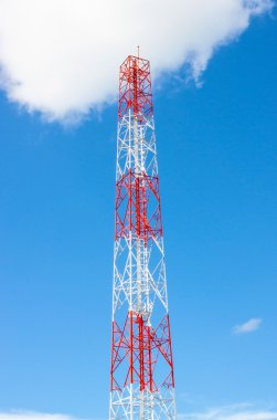 radyo alıcı-verici kırmızı ve beyaz renk ile