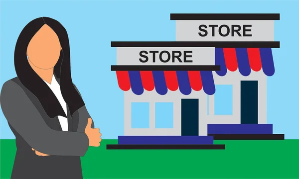 İki mağazası olan bir iş kadını.