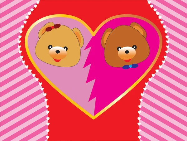 Teddybeer met liefde — Stockvector