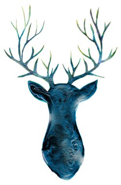 Modern Ren Geyiği başı Resin Sanat Resimlerinde