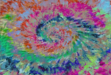 Shibori boya el yapımı. Suluboya karışımı desenli.