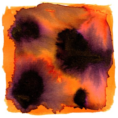 El çizimi suluboya yüksek çözünürlüklü doku beyaz tuval üzerinde izole