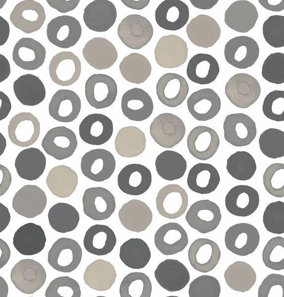 Circle Hand drawn Watercolor isolated on white canvas with high resolution texture, seamless pattern