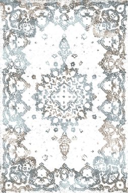 Folk inspired Original washed-out effect Carpet design and illustration with grunge texture 
