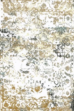 Folk inspired Original washed-out effect Carpet design and illustration with grunge texture 