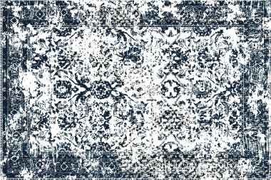 Folk inspired Original washed-out effect Carpet design and illustration with grunge texture 