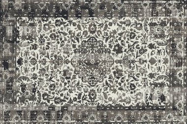 Folk inspired Original washed-out effect Carpet design and illustration with grunge texture 
